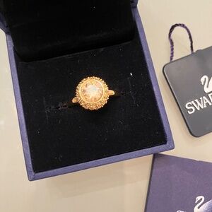 Swarovski brand new gold  crystal ring size 7